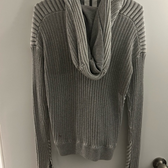 lululemon athletica Gray Striped Women's Sweater - Picture 3 of 5